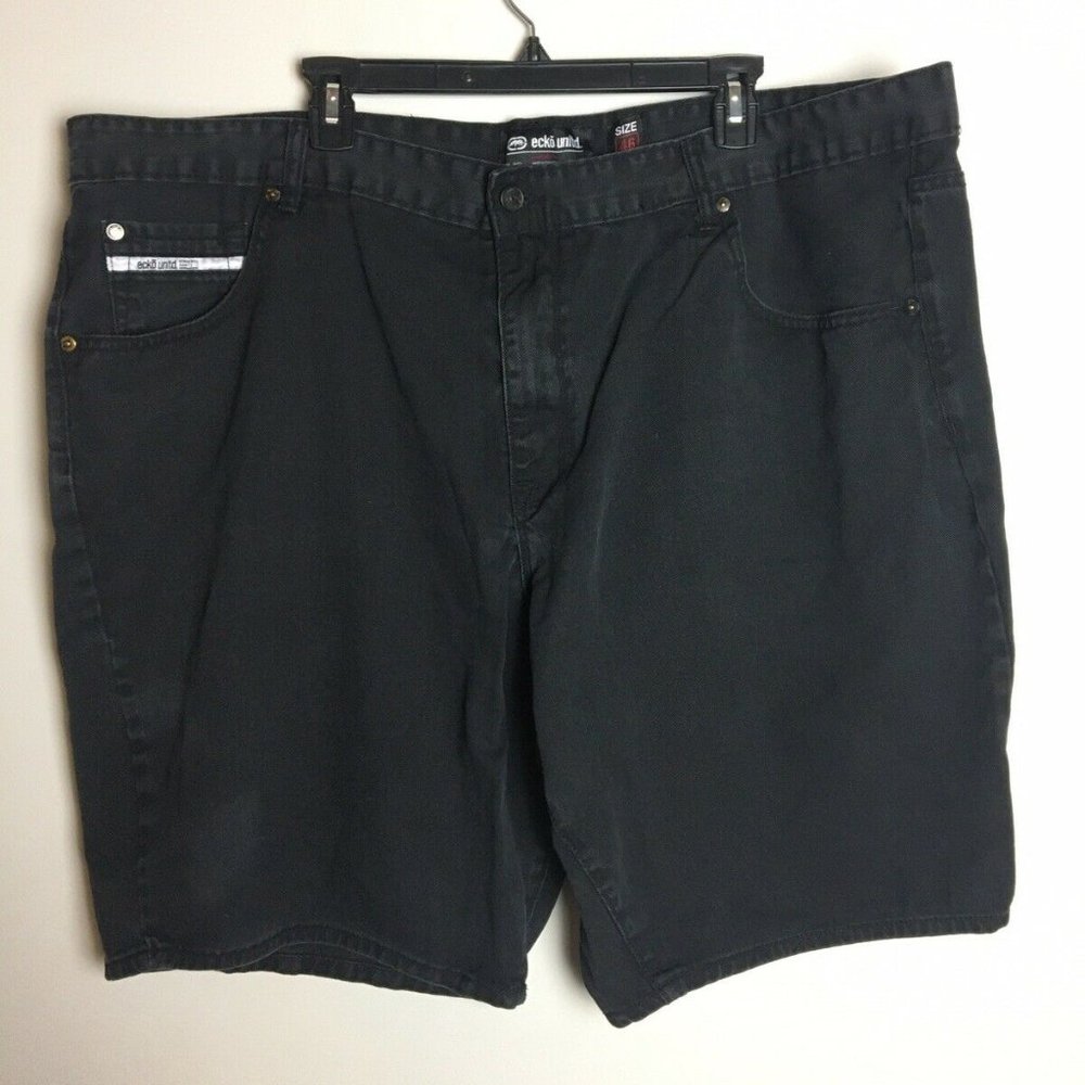 Ecko Unltd Mens Size 46 Black Denim Shorts